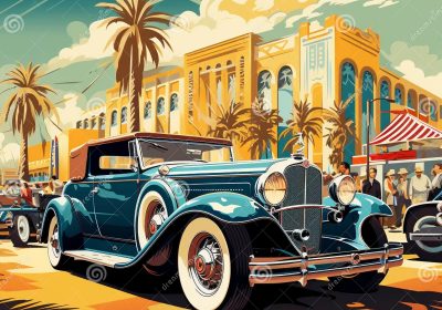 driving-history-vintage-car-exhibition-get-ready-to-step-back-time-artwork-inspired-title-retro-292648320